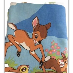 Vintage Bambi Sheet Walt Disney Productions 82x71